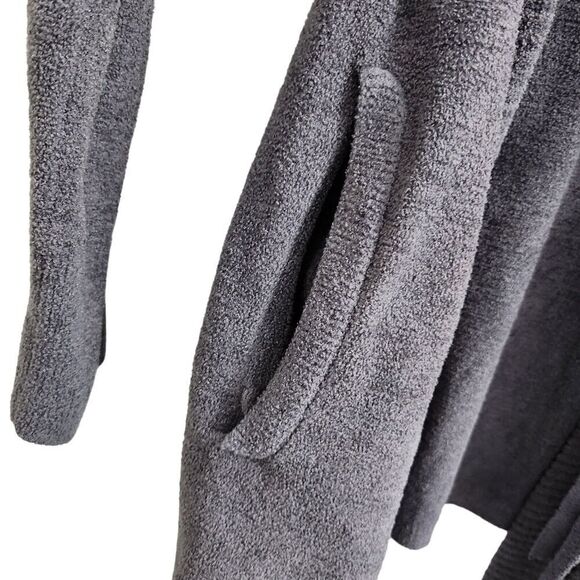 Barefoot Dreams‎ Cardigan Small Gray Sweater Cozychic Ultralite Knit Tie Waist - Picture 5 of 9